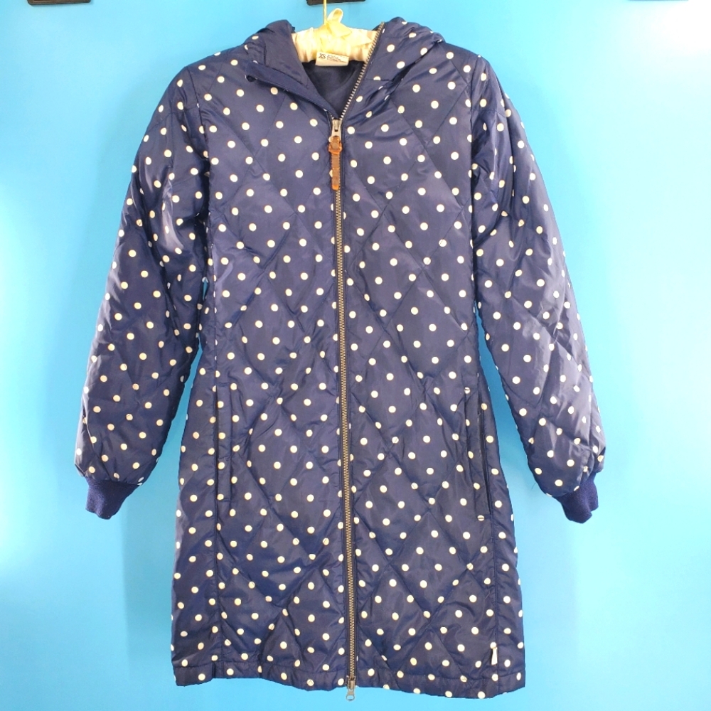 Burton DryRide down coat navy polka dot